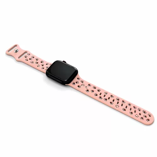 Apple Watch Paw szilikon óraszíj/púder/44/45/46/49 mm