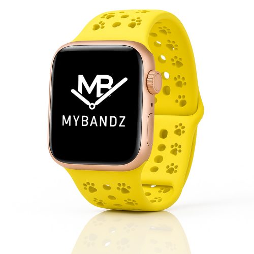 Apple Watch Paw szilikon óraszíj/sárga/44/45/46/49 mm