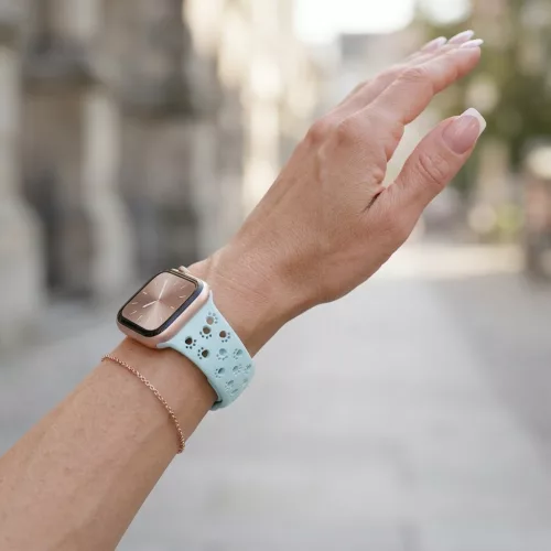 Apple Watch Paw szilikon óraszíj/babakék/44/45/46/49 mm