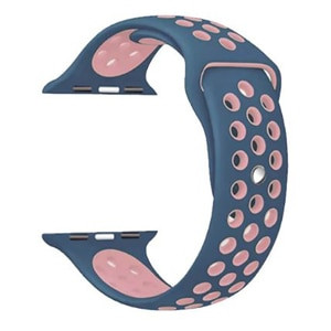 Apple Watch lélegző szilikon óraszíj /kék-pink/ 44/45/46/49 mm