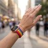 Apple Watch rugalmas szövet óraszíj /élénk szivárvány/ 44/45/46/49 mm