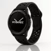 MYBANDZ Lélegző szilikon óraszíj- fekete/ 20mm