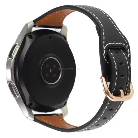   MYBANDZ Elegáns slim bőróraszíj rosegold csattal /fekete/22mm