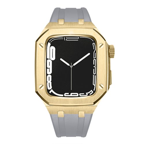 Apple Watch GymBro szíj és tok -szürke(arany) - 45 mm