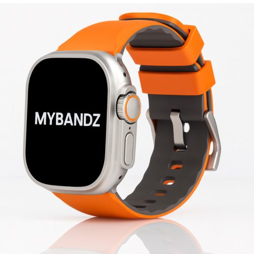 Apple Watch Adventure szilikon óraszíj-narancs-szürke 44/45/46 és 49 mm