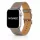 Apple Watch elegáns bőróraszíj / szürkésbarna / ezüst csattal 44/45/46/49 mm