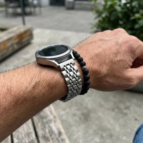 MYBANDZ Jubilee láncszemes fém óraszíj / ezüst / 20mm