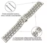 MYBANDZ Pearlmaster láncszemes fém óraszíj / ezüst / 20mm