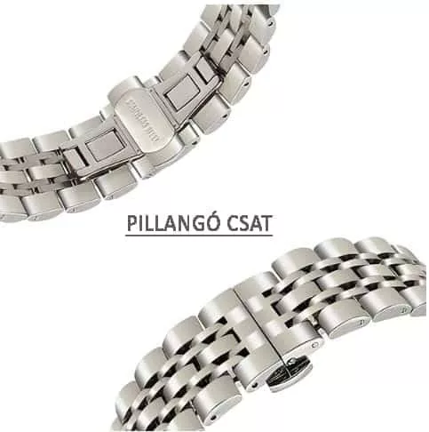 MYBANDZ Pearlmaster láncszemes fém óraszíj / ezüst / 20mm