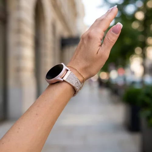 MYBANDZ Köves karpánt szíj- rosegold 20 mm