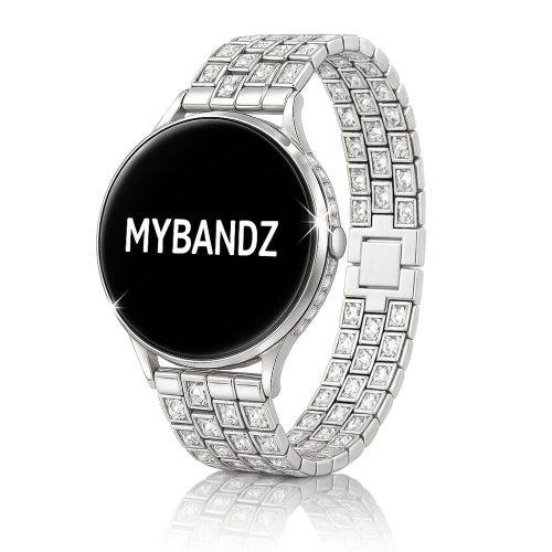MYBANDZ Diamond fém óraszíj- ezüst 20 mm