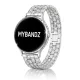 MYBANDZ Diamond fém óraszíj- ezüst 22 mm