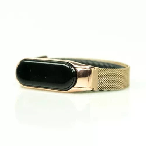MYBANDZ Mi Band 3/4 - Milánói fém óraszíj mágneses csattal - rosegold