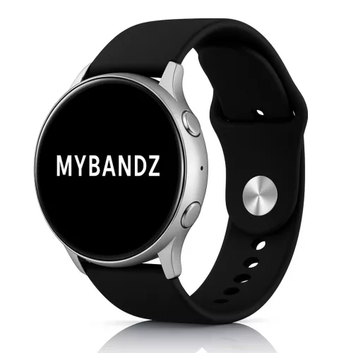 MYBANDZ Szilikon óraszíj gömb csattal /fekete/ 22mm