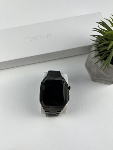 Apple Watch fém tok és szíj készlet (fekete) - 44 mm