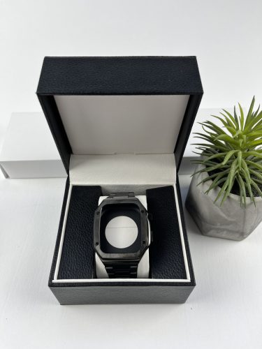 Apple Watch fém tok és szíj készlet (fekete) - 44 mm