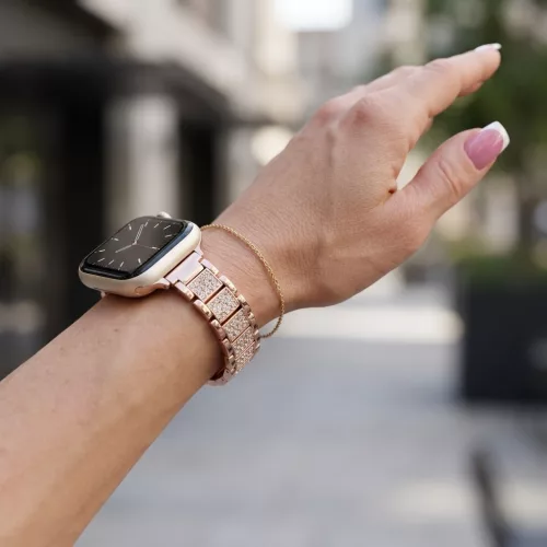 Apple Watch DIamond vékony fém szíj / rosegold / 40/41 és 42mm