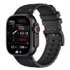 Apple Watch Cyber szilikon óraszíj-fekete 44/45/46 és 49 mm