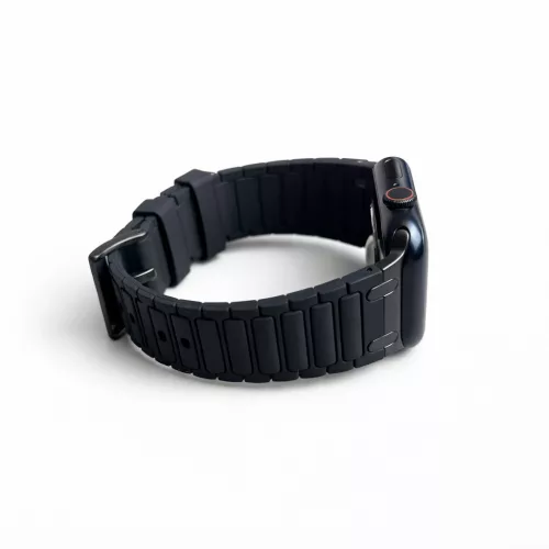 Apple Watch Cyber szilikon óraszíj-fekete 44/45/46 és 49 mm