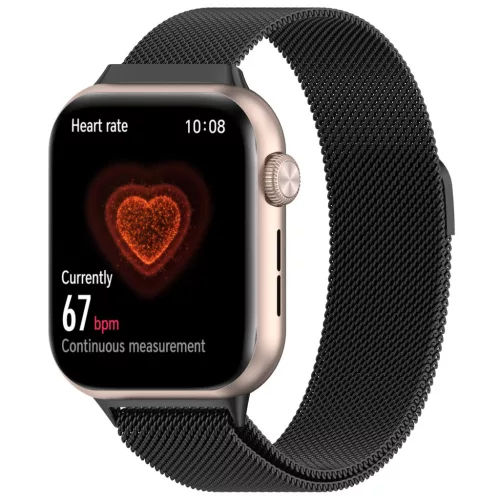 Mybandz milánói mágneses óraszíj-fekete(Honor Watch 5)