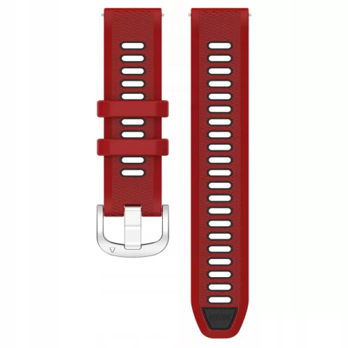 MYBANDZ Run szilikon óraszíj - piros-fekete(Garmin 22mm órákhoz QR)