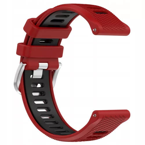 MYBANDZ Run szilikon óraszíj - piros-fekete(Garmin 22mm órákhoz QR)