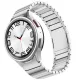 MYBANDZ Nagy láncszemes fém óraszíj rés nélkül - ezüst Samsung Galaxy Watch 4-5-6-7