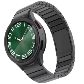   MYBANDZ Nagy láncszemes fém óraszíj rés nélkül - fekete Samsung Galaxy Watch 4-5-6-7