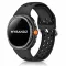 MYBANDZ Lélegző szilikon óraszíj-fekete/Samsung Galaxy Watch 8-9