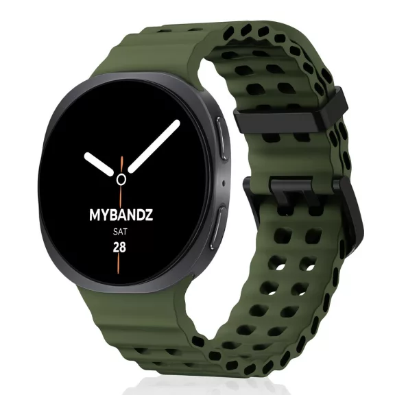 MYBANDZ Dune szilikon óraszíj-zöld/Samsung Galaxy Watch 8-9