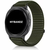 MYBANDZ Tépőzáras szövet óraszíj  /sötétzöld/ Samsung Galaxy Watch 8-9