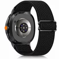 MYBANDZ állítható rugalmas szövet óraszíj /fekete/ Samsung Galaxy Watch 8-9
