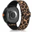 MYBANDZ állítható rugalmas szövet óraszíj /leopárd/ Samsung Galaxy Watch 8-9