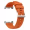 MYBANDZ Kívül puha bőr belül szilikon óraszíj/narancs/Samsung Galaxy Watch 8-9