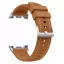 MYBANDZ Kívül puha bőr belül szilikon óraszíj/barna/Samsung Galaxy Watch 8-9