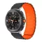 MYBANDZ Mágneses szilikon óraszíj-fekete-narancs/Samsung Galaxy Watch 8-9