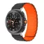 MYBANDZ Mágneses szilikon óraszíj-fekete-narancs/Samsung Galaxy Watch 8-9