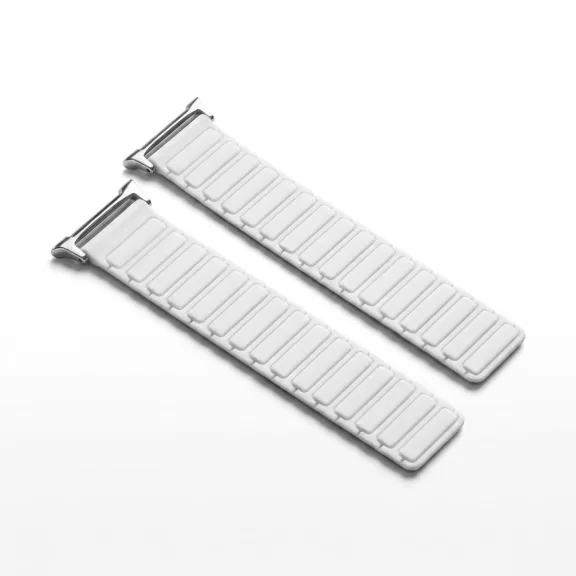 MYBANDZ Mágneses szilikon óraszíj-fehér-fekete/Samsung Galaxy Watch 8-9