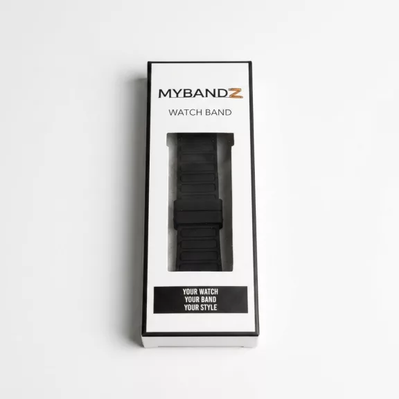 MYBANDZ Mágneses szilikon óraszíj-fekete/Samsung Galaxy Watch 8-9