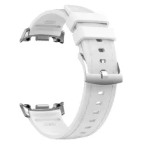   MYBANDZ Kívül puha bőr belül szilikon óraszíj/fehér/Samsung Galaxy Watch 8-9