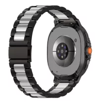   Mybandz Klasszikus fém óraszíj-fekete-ezüst/Samsung Galaxy Watch 8-9